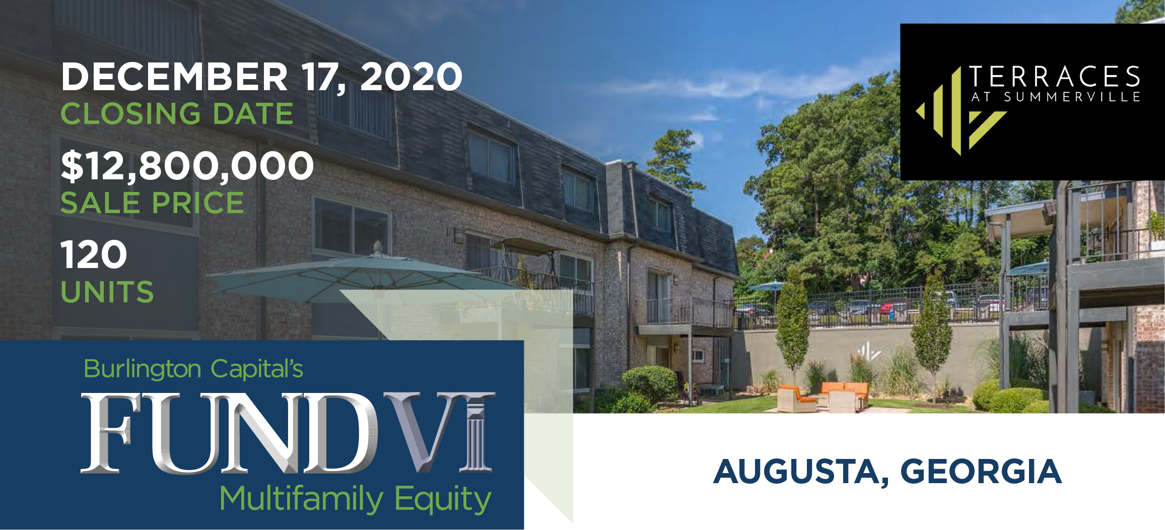Announcing a Recent Property Acquisition to the Fund VI Portfolio in Augusta, Georgia