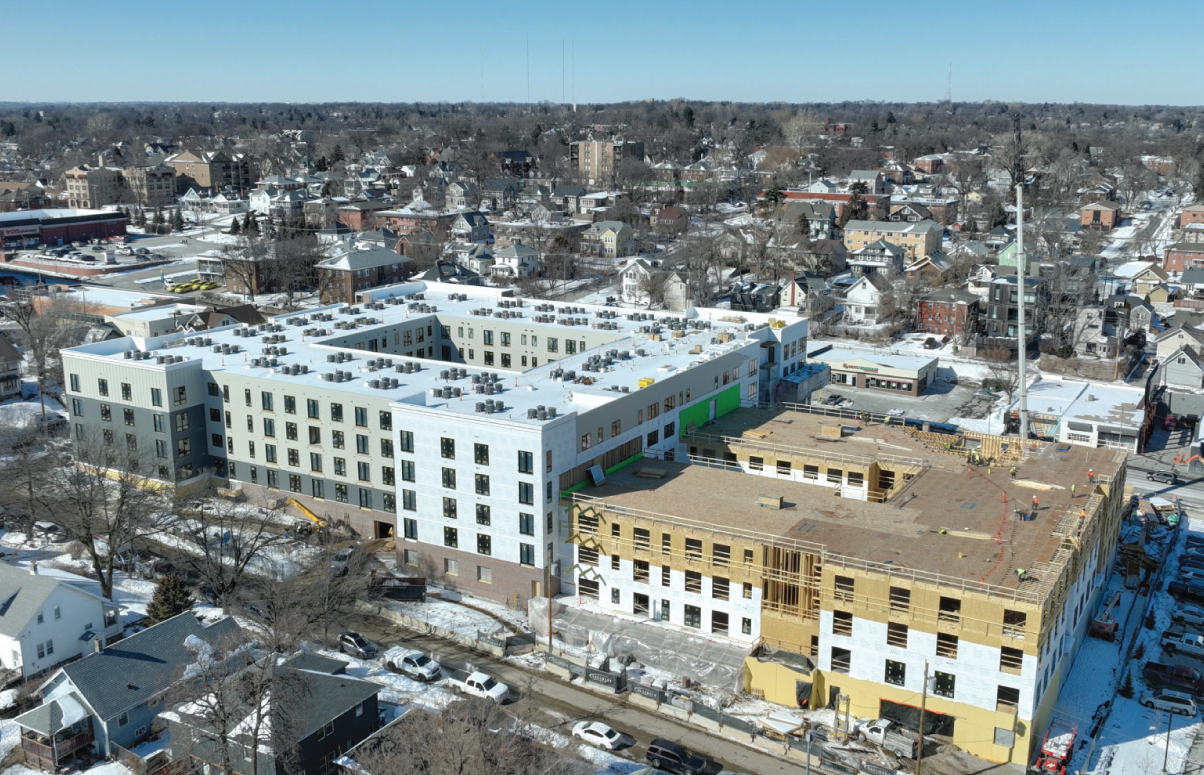 Construction on apartment complex in Omaha, Nebraska